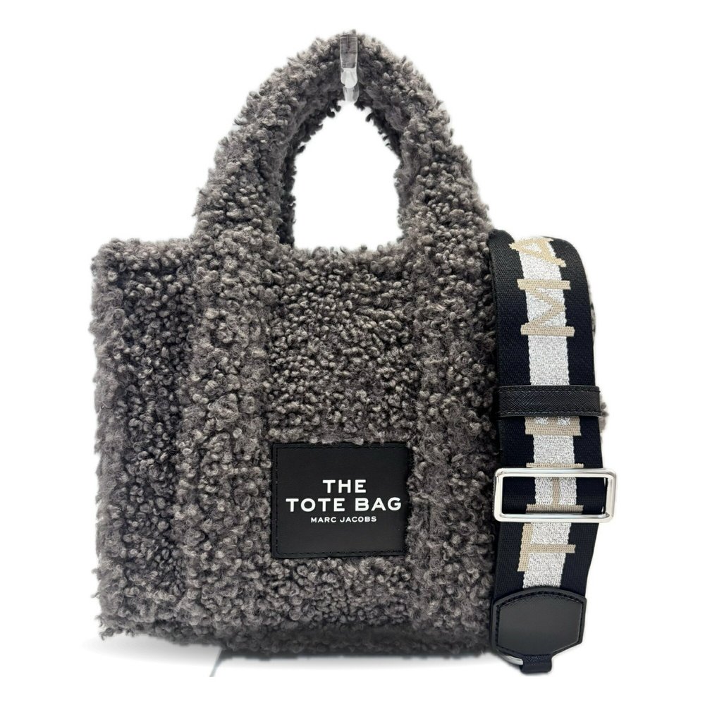 Marc Jacobs THE Teddy SMALL Tote Bag with Shoulder Strap, Gray, H012M06FA21, - Picture 1 of 9